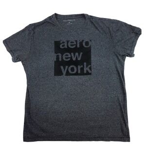 Aéropostale Men's XL T-Shirt Aero New York Graphic Heather Gray Casual Tee